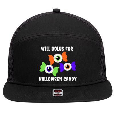 Will Bolus for Halloween Candy Type 1 Diabetes 7 Panel Mesh Trucker Snapback Hat