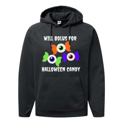 Will Bolus for Halloween Candy Type 1 Diabetes Performance Fleece Hoodie