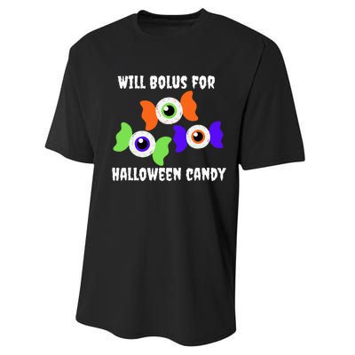 Will Bolus for Halloween Candy Type 1 Diabetes Performance Sprint T-Shirt