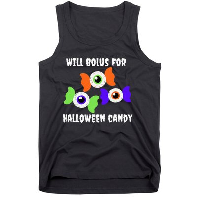 Will Bolus for Halloween Candy Type 1 Diabetes Tank Top