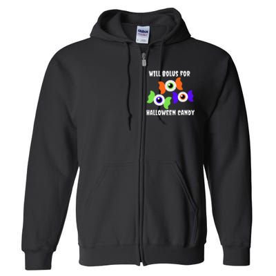 Will Bolus for Halloween Candy Type 1 Diabetes Full Zip Hoodie