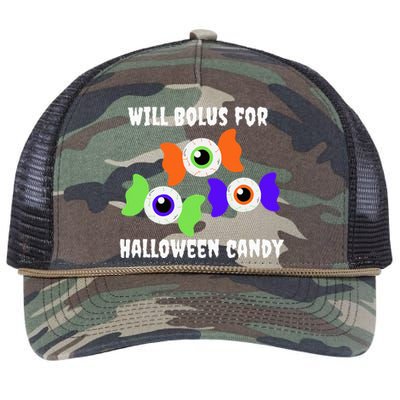 Will Bolus for Halloween Candy Type 1 Diabetes Retro Rope Trucker Hat Cap