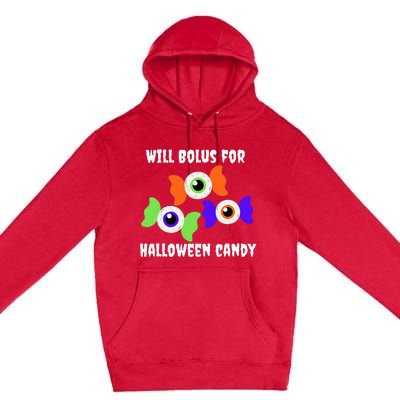 Will Bolus for Halloween Candy Type 1 Diabetes Premium Pullover Hoodie