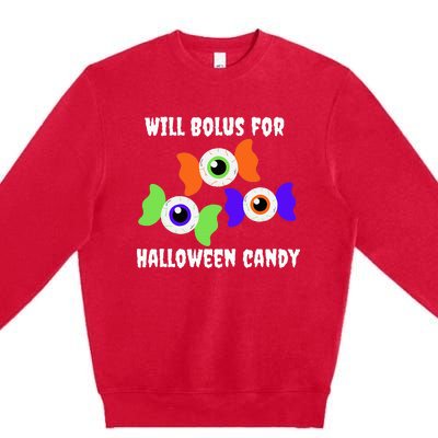 Will Bolus for Halloween Candy Type 1 Diabetes Premium Crewneck Sweatshirt