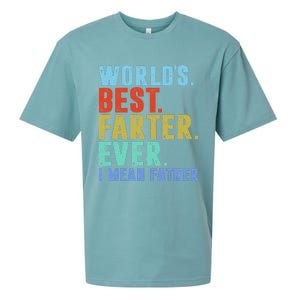 Worlds Best Farter I Mean Father Ever Fathers Day Sueded Cloud Jersey T-Shirt