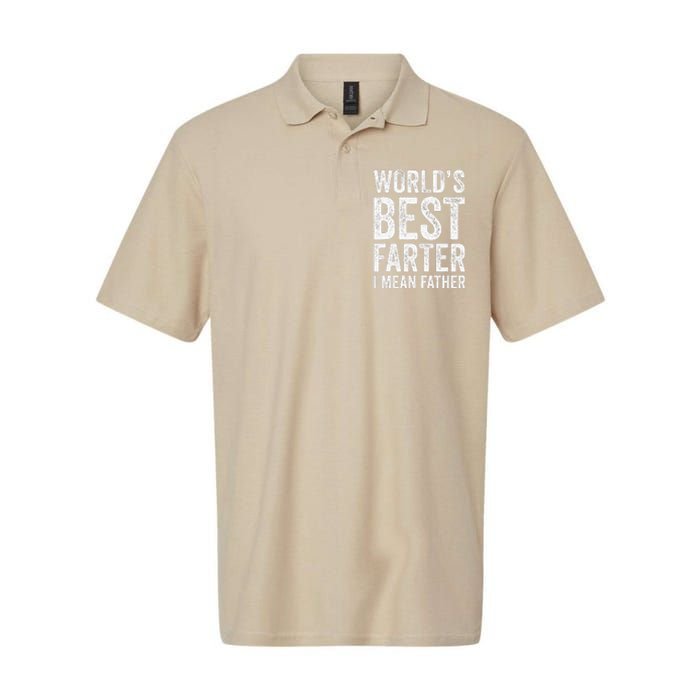 Worlds Best Farter I Mean Father Funny Fathers Day Top Softstyle Adult Sport Polo