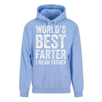 Worlds Best Farter I Mean Father Funny Fathers Day Top Unisex Surf Hoodie