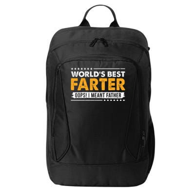 Worlds Best Farter Oops I Meant Father Funny City Backpack