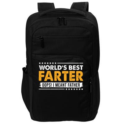 Worlds Best Farter Oops I Meant Father Funny Impact Tech Backpack