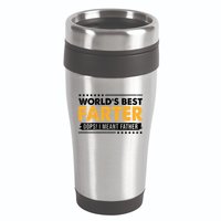 Worlds Best Farter Oops I Meant Father Funny 16oz Travel Tumbler