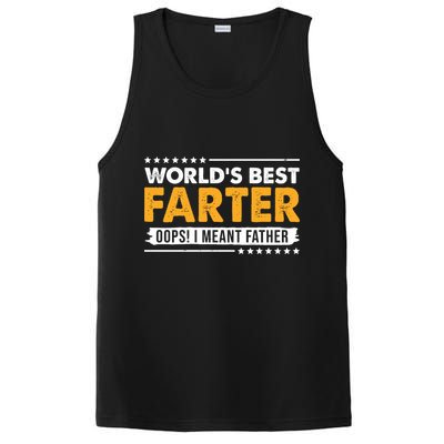 Worlds Best Farter Oops I Meant Father Funny PosiCharge Competitor Tank