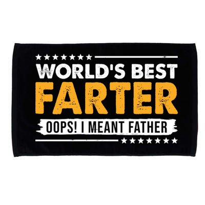 Worlds Best Farter Oops I Meant Father Funny Microfiber Hand Towel