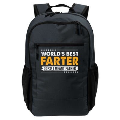 Worlds Best Farter Oops I Meant Father Funny Daily Commute Backpack