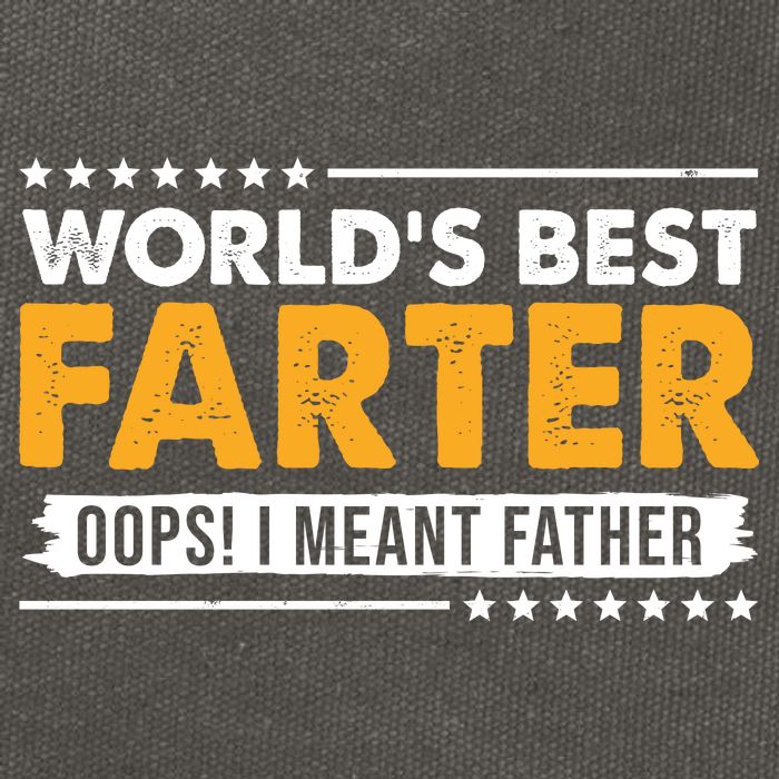 Worlds Best Farter Oops I Meant Father Funny Cotton Canvas Backpack