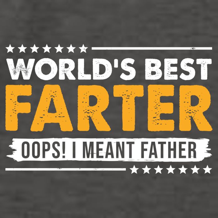 Worlds Best Farter Oops I Meant Father Funny Vector Backpack