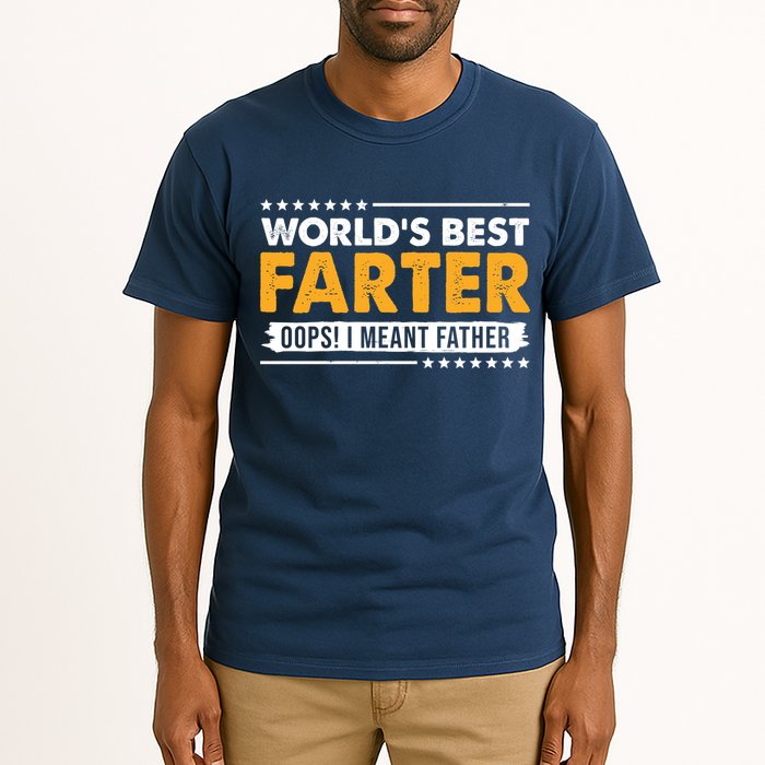 Worlds Best Farter Oops I Meant Father Funny Tall T-Shirt