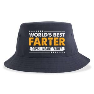 Worlds Best Farter Oops I Meant Father Funny Sustainable Bucket Hat