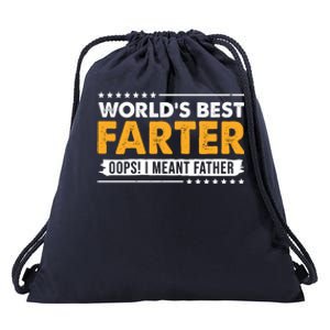 Worlds Best Farter Oops I Meant Father Funny Drawstring Bag