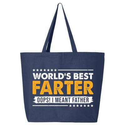 Worlds Best Farter Oops I Meant Father Funny 25L Jumbo Tote
