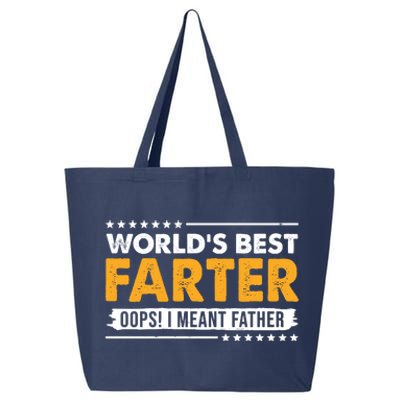 Worlds Best Farter Oops I Meant Father Funny 25L Jumbo Tote