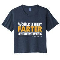 Worlds Best Farter Oops I Meant Father Funny Crop Top