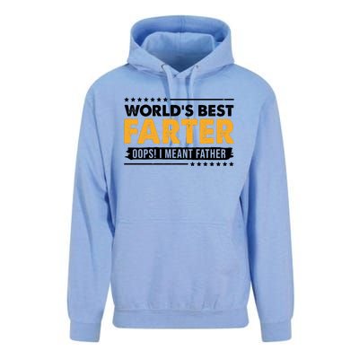 Worlds Best Farter Oops I Meant Father Funny Unisex Surf Hoodie