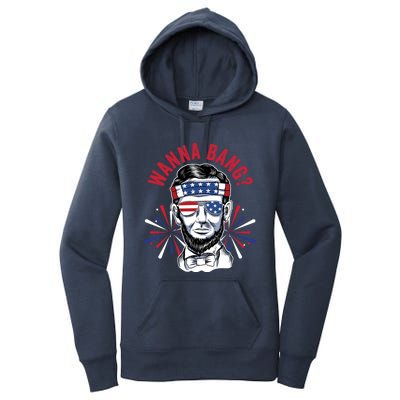 Wanna Bang? Fireworks Director Lincoln Gift Women's Pullover Hoodie