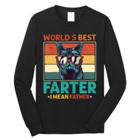 Worlds Best Farter I Mean Father Best Cat Dad Ever Long Sleeve Shirt