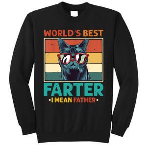 Worlds Best Farter I Mean Father Best Cat Dad Ever Sweatshirt