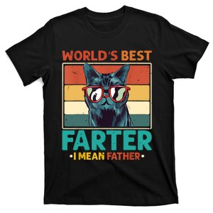 Worlds Best Farter I Mean Father Best Cat Dad Ever T-Shirt