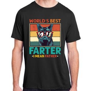 Worlds Best Farter I Mean Father Best Cat Dad Ever Adult ChromaSoft Performance T-Shirt