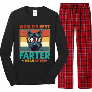 Worlds Best Farter I Mean Father Best Cat Dad Ever Long Sleeve Pajama Set