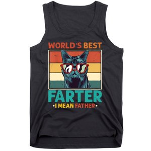 Worlds Best Farter I Mean Father Best Cat Dad Ever Tank Top