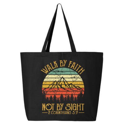 Walk By Faith Not By Sight Bible Verse Gift Christian 25L Jumbo Tote