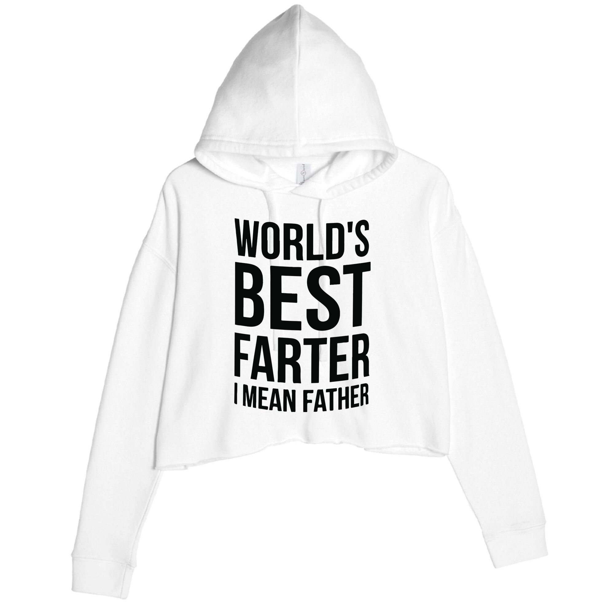 Worlds Best Father Crop Fleece Hoodie
