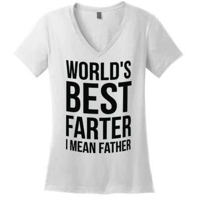 Worlds Best Father Women's V-Neck T-Shirt