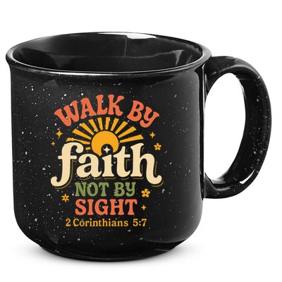 Walk By Faith Not By Sight 2 Corinthians 57 Christian Quote 15oz Campfire Ceramic Mug