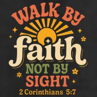 Walk By Faith Not By Sight 2 Corinthians 57 Christian Quote 25L Jumbo Tote