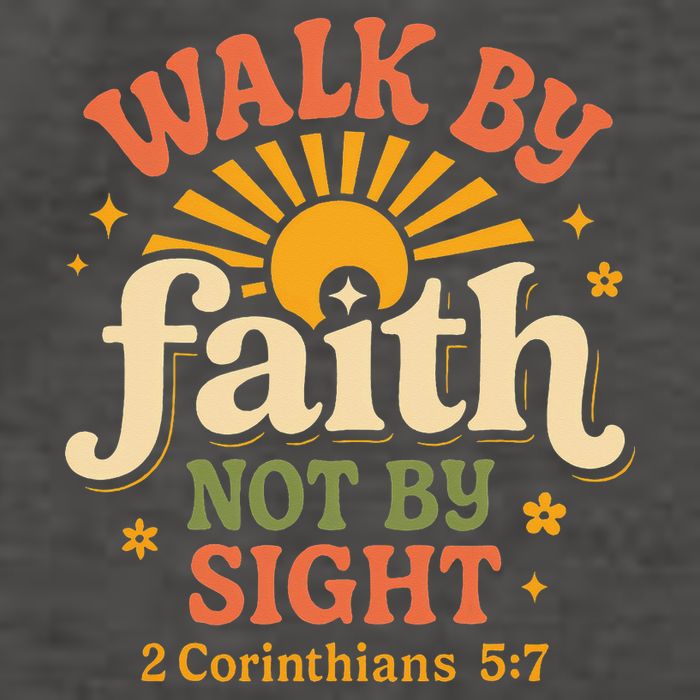 Walk By Faith Not By Sight 2 Corinthians 57 Christian Quote Vector Backpack