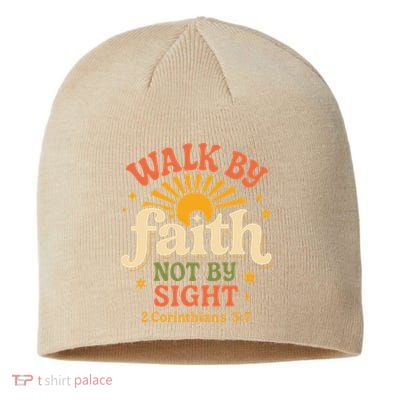 Walk By Faith Not By Sight 2 Corinthians 57 Christian Quote Sustainable Beanie