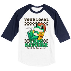 WorldS Best Frogcatcher Funny Frog Hunter Baseball Sleeve Shirt