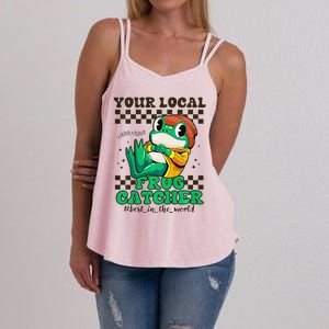 WorldS Best Frogcatcher Funny Frog Hunter Women's Strappy Tank