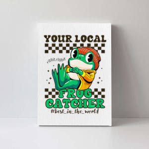 WorldS Best Frogcatcher Funny Frog Hunter Canvas