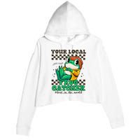 WorldS Best Frogcatcher Funny Frog Hunter Crop Fleece Hoodie