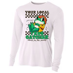 WorldS Best Frogcatcher Funny Frog Hunter Cooling Performance Long Sleeve Crew