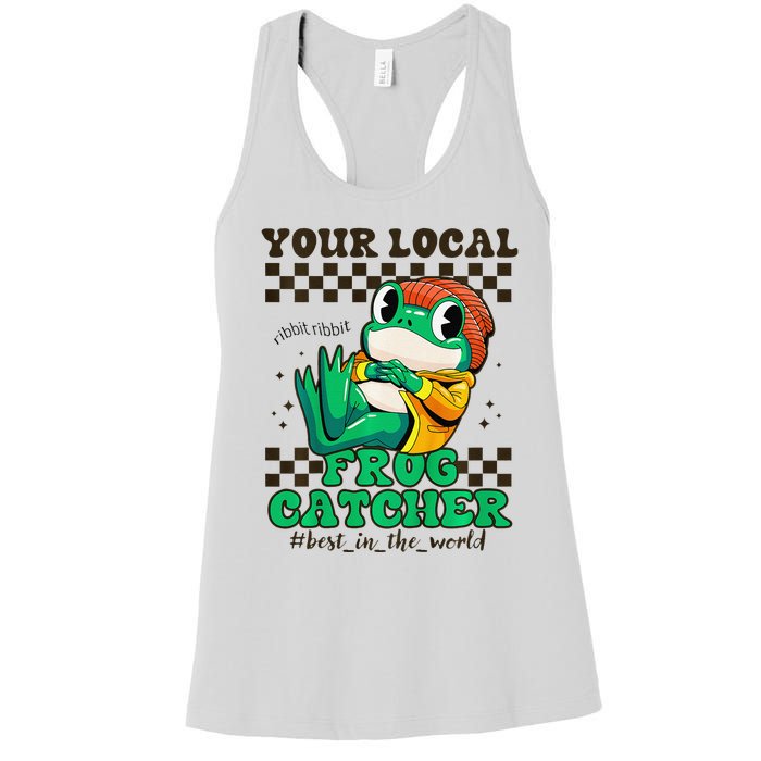 WorldS Best Frogcatcher Funny Frog Hunter Women's Racerback Tank