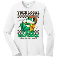 WorldS Best Frogcatcher Funny Frog Hunter Ladies Long Sleeve Shirt