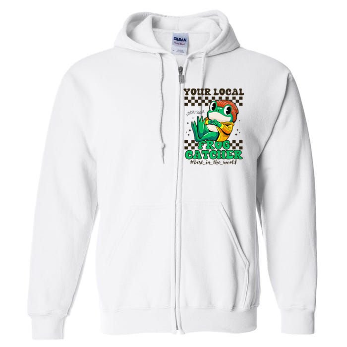 WorldS Best Frogcatcher Funny Frog Hunter Full Zip Hoodie