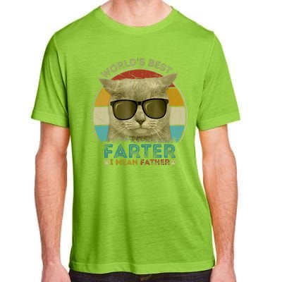 Worlds Best Farter I Mean Father Best Cat Dad Ever Adult ChromaSoft Performance T-Shirt