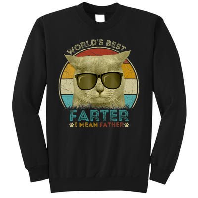 Worlds Best Farter I Mean Father Best Cat Dad Ever Sweatshirt